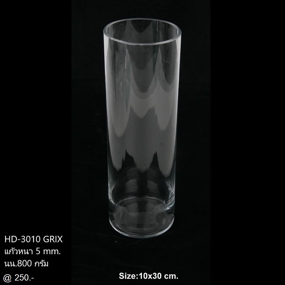 แจกันทรงสูง แจกันแก้ว แก้วสูง30cm. แก้วทรงกระบอก